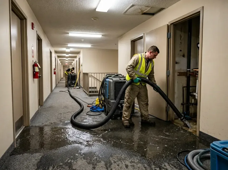 multi-unit-apartment-hallway-f-005 — frequently asked questions, Emergency Burst Pipe Water Extraction & Removal in Bellefon…